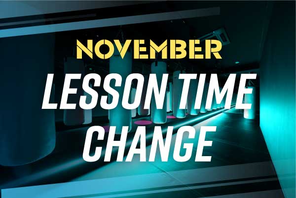 11月11日（月）より全スタジオレッスン時間変更のお知らせ。